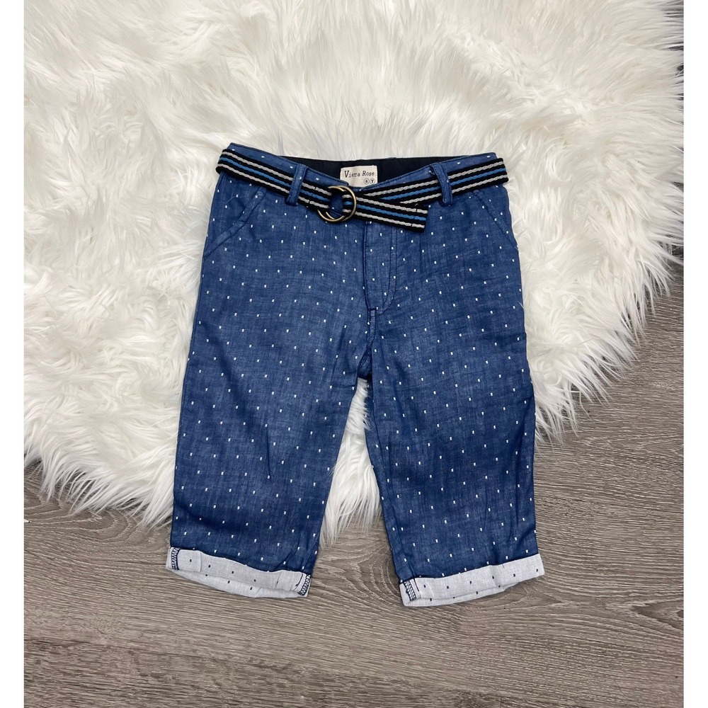 Vierra Rose Boys Youth Navy Milo Polka Dot Shorts Size 6Y NEW ($58)